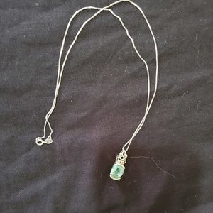 Aquamarine stone necklace